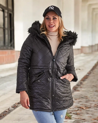 Royalfashion Women's double-sided jacket in black