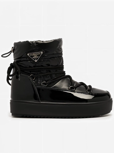 Royalfashion Women's slip-on boots a'la snow boots in black Vevnose