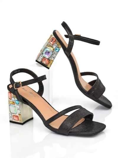 Royalfashion Women's Glitter Crystal Charm Sandals