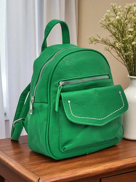 Elettra Verde Women's Backpack Królewska Moda eco leather 25x25x10 cm