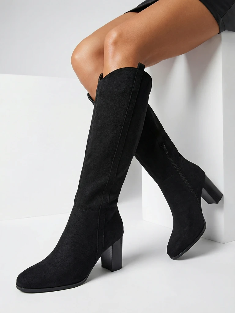 Women's Ersenal Eco-Suede Block Heel Boots