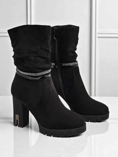BrambleDusk Women's Eco Suede Block Heel Ankle Boots