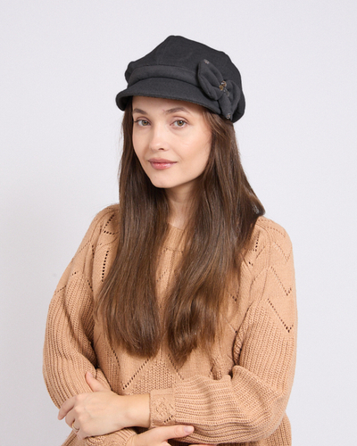 Royalfashion Women's beret with bow