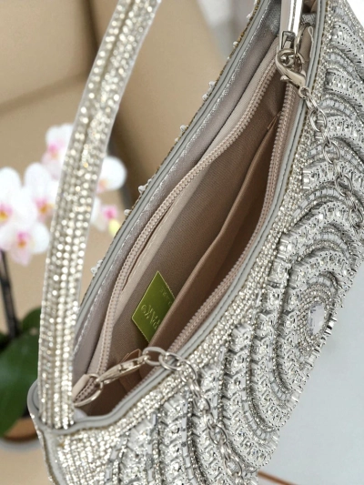 Royalfashion Women's Clutch Bag with Zirconia Sova Glint