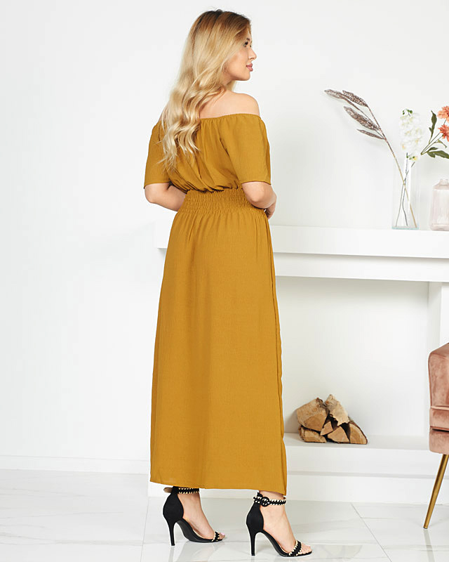 Sinep midi kleit elastse vöökohaga - Riietus