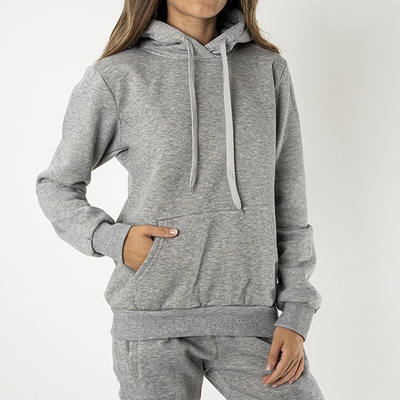 Gray women's insulated hoodie - Clothing