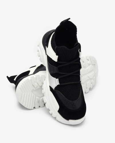 Женские бело-черные спортивные кроссовки Ziragga- Footwear