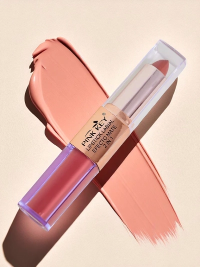 Matte lipstick in stick and liquid form 2-in-1 Cherry Mocha