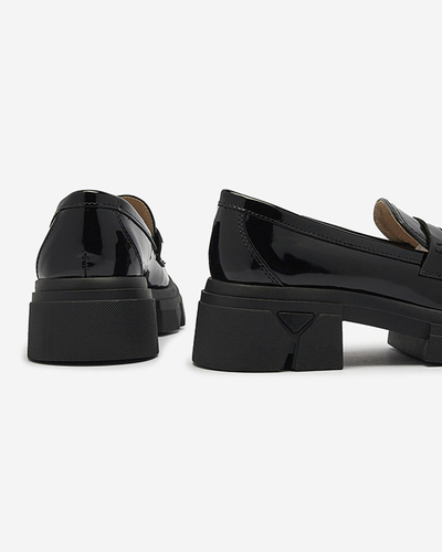 Лакированные черные мокасины для женщин Tygriss- Footwear