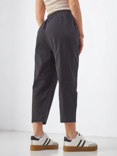 Royalfashion Cotton wide women's pants with tying