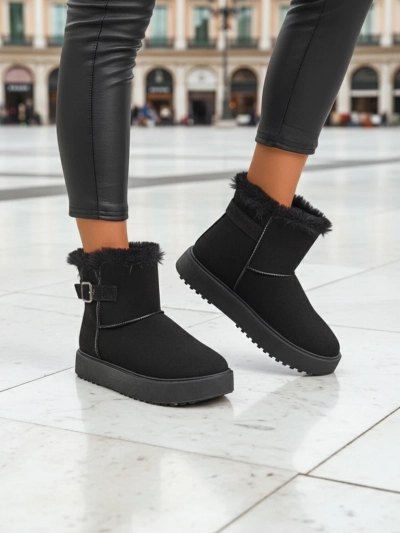 Royalfashion Women's Winter Crest Short Snow Boots
