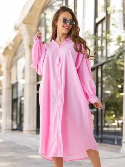 Royalfashion Puuvillane pikk naiste särk nagu kleit