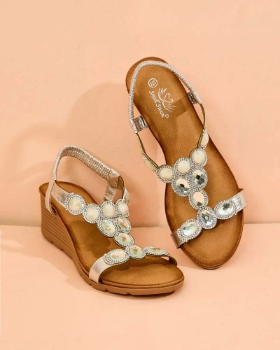 Royalfashion Women's sandals with zirconia Obrina