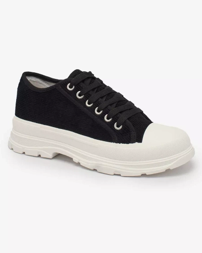 Royalfashion Black women's platform sneakers Spollero