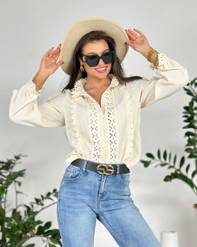 Royalfashion Women's Lace Shirt