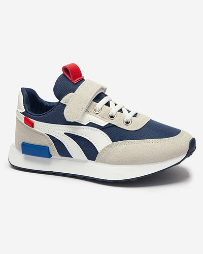 Children's sports shoes in navy blue-gray Kaxo- Footwear