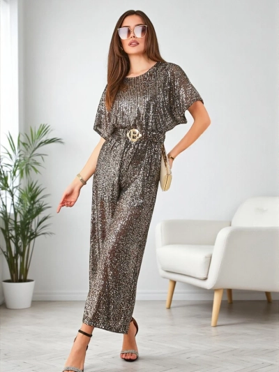 Royalfashion Lang womin's juumpsuit med sequins