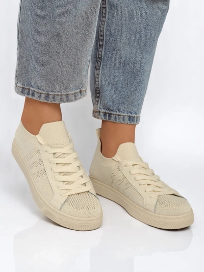 Бежевые кроссовки Damiani – легкие тканевые/экокожаные кроссовки на лето