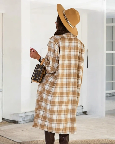 Royalfashion Naiste ruuduline mantel