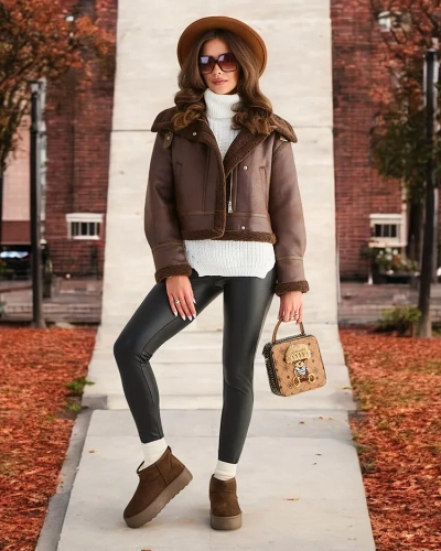 Royalfashion Women's biker jacket