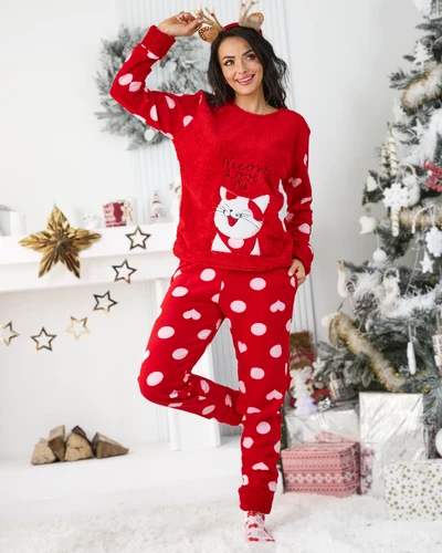 Royalfashion Women's pajamas with a kitten