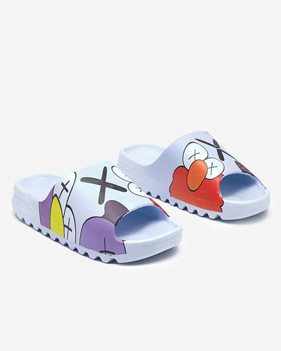 OUTLET Blue women's flip-flops Elmino - Footwear