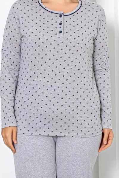 Royalfashion Naiste Puuvilla 2-osaline Öösärk Komplekt Südametega PLUS SIZE