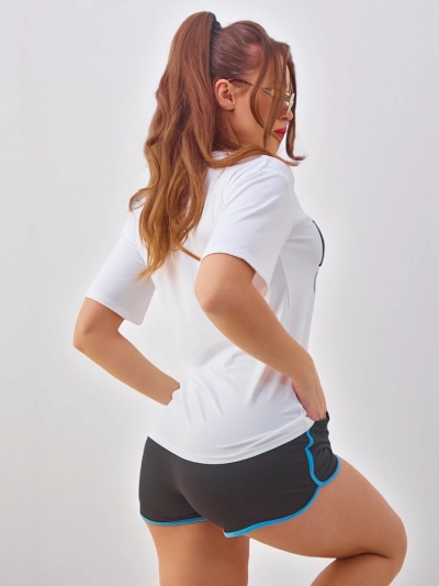 Royalfashion Women's sports set with a t-shirt and shorts Hello Summer