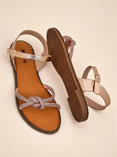 Royalfashion Женские сандалии с декоративными цирконами Bella Shine