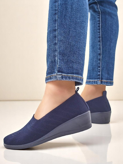 Royalfashion Women's loafers on a low wedge Epoles