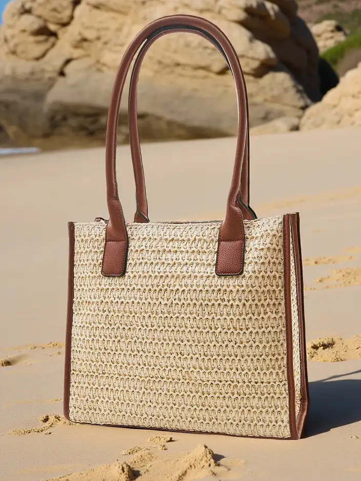 Royalfashion Large straw women's summer bag