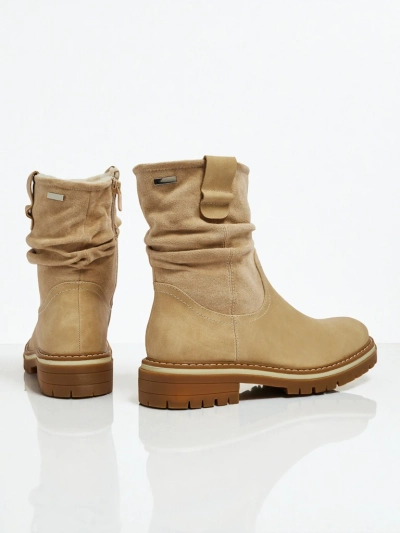 Высокие женские ботинки из эко-замши Liora