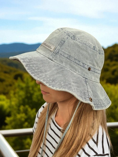 Kalos Women's Denim Sun Hat – Antique Style and UV Protection