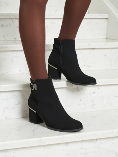 Women's Eco-Leather Ankle Boots with Block Heel Ruvina