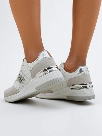 Royalfashion Women's Wedge Sneakers Capre