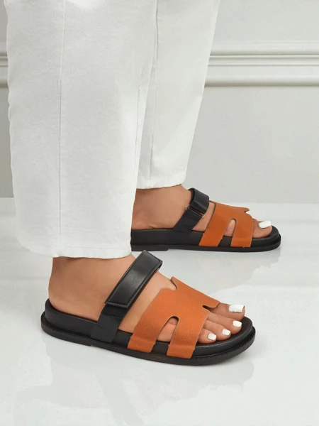 Royalfashion Women's eco-leather slip-on sandals FlexiComfi