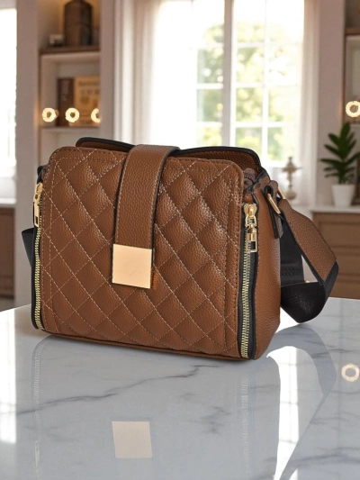 Naiste käekott Aurelia – tumepruun, ökoloogiline patendinahk, 22x20cm