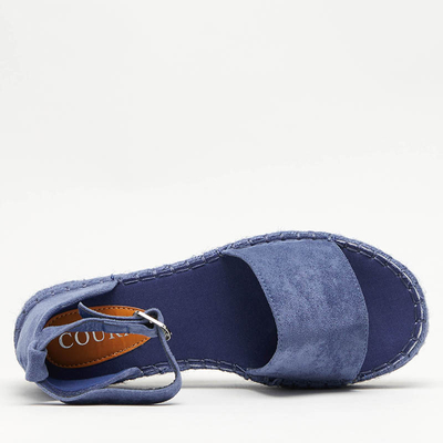 Blue women's platform sandals Sitra - Footwear