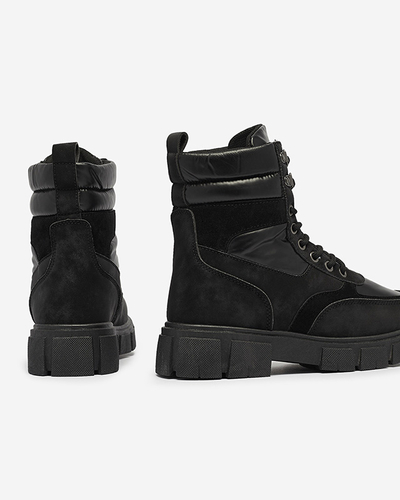 Black women's insulated trapper boots Kasemi- Footwear