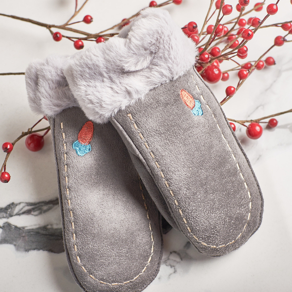 Gray children's gloves on a string and with one finger - Gloves