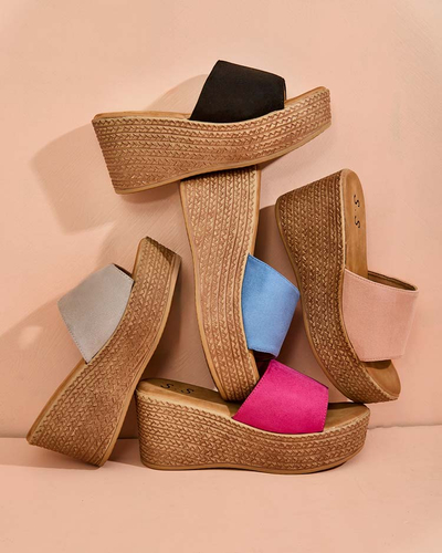 Royalfashion Women's flip-flops on a platform and anchor Albavia