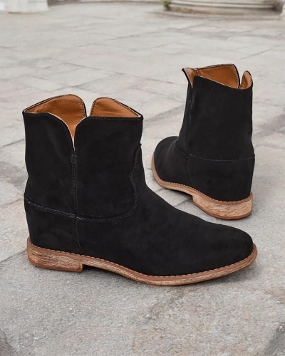 Royalfashion Cowboy-stíl stígvélar á tjaldri klæðaðri Blueston