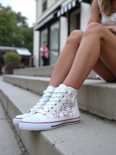 Royalfashion Women's perforated sneakers Limme