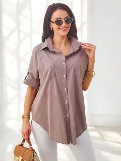 Royalfashion Cotton women's shirt with 3/4 sleeves