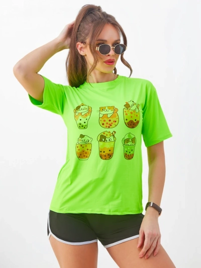 Royalfashion Women's sports set with t-shirt and shorts Kitty Cat