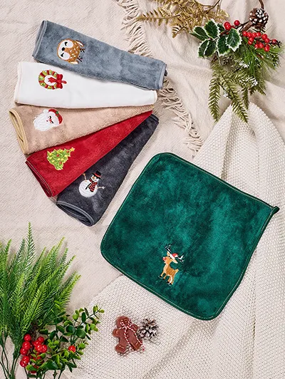 Royalfashion Christmas towel set Happy Xmas