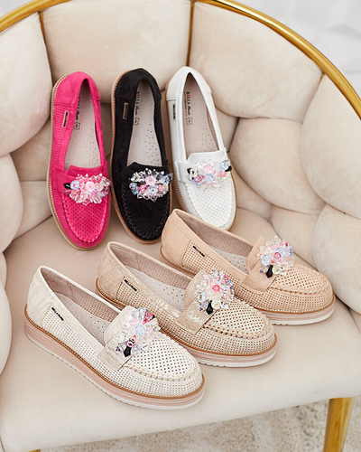 Royalfashion Мокасины с разноцветными камнями Restea