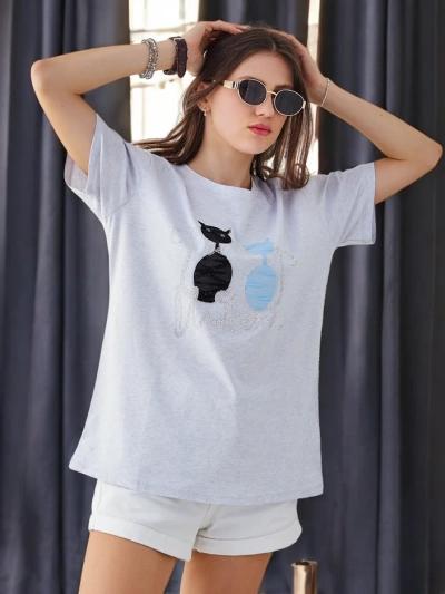 Royalfashion Cotton women's t-shirt with kittens