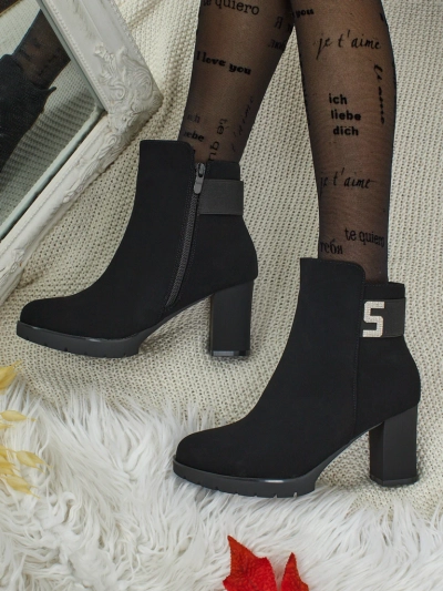 Women's Eco Leather Heeled Ankle Boots Mireliq