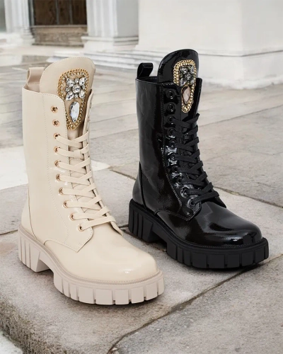 Royalfashion Женские ботинки на шнуровке Operre